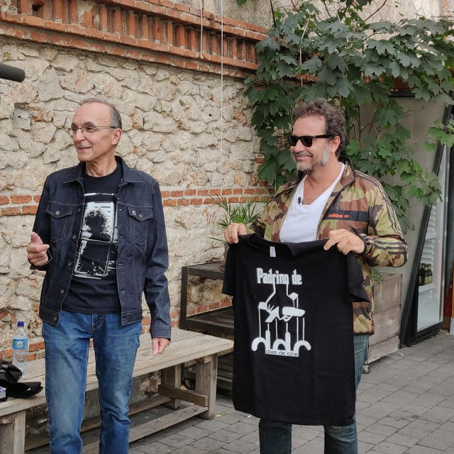 Gerardo Sánchez junto al productor Enrique López Lavigne