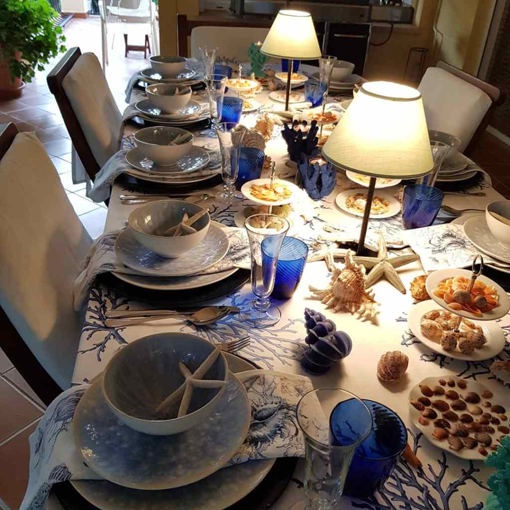 Ejemplo de presentación de una mesa estival