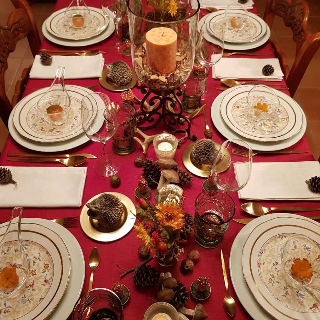 Ejemplo de presentación de una mesa otoñal