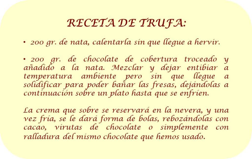 receta de trufa