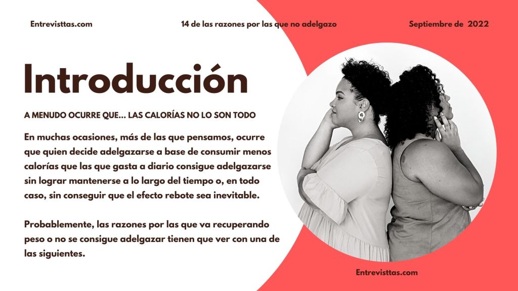 Introducción a 14 de las razones por las que no pierdo peso