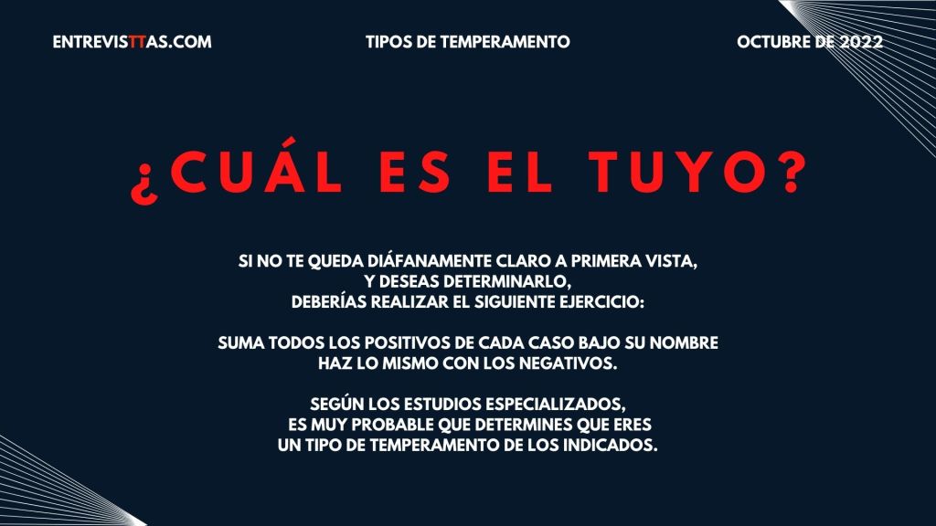 Cómo determinar nuestro tipo de temperamento