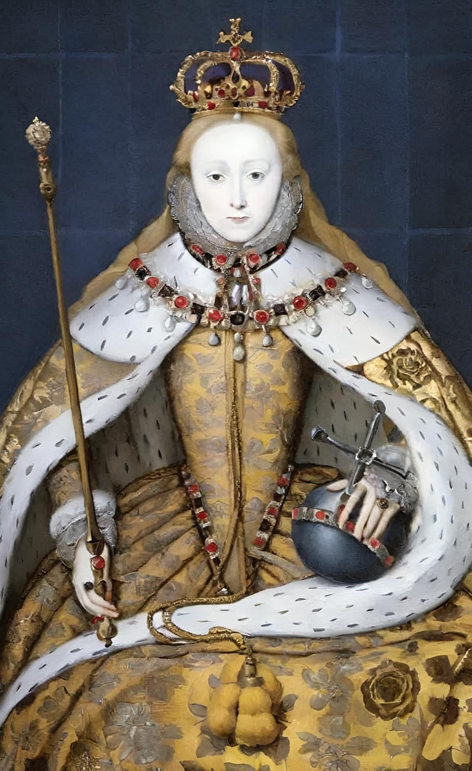 Reina Isabel I de Inglaterra | Recreación de uno de sus retratos | por Carmen Nikol